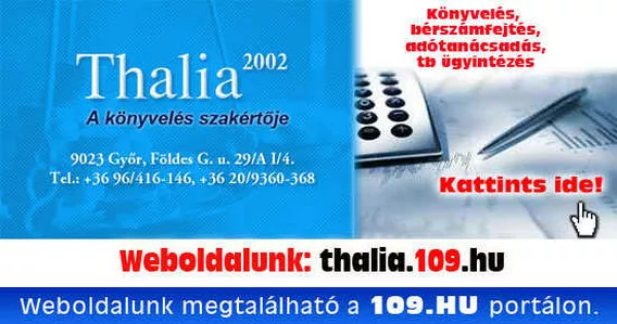 Könyvelés Győr - Thalia 2002 Könyvelő és Informatikai Bt.